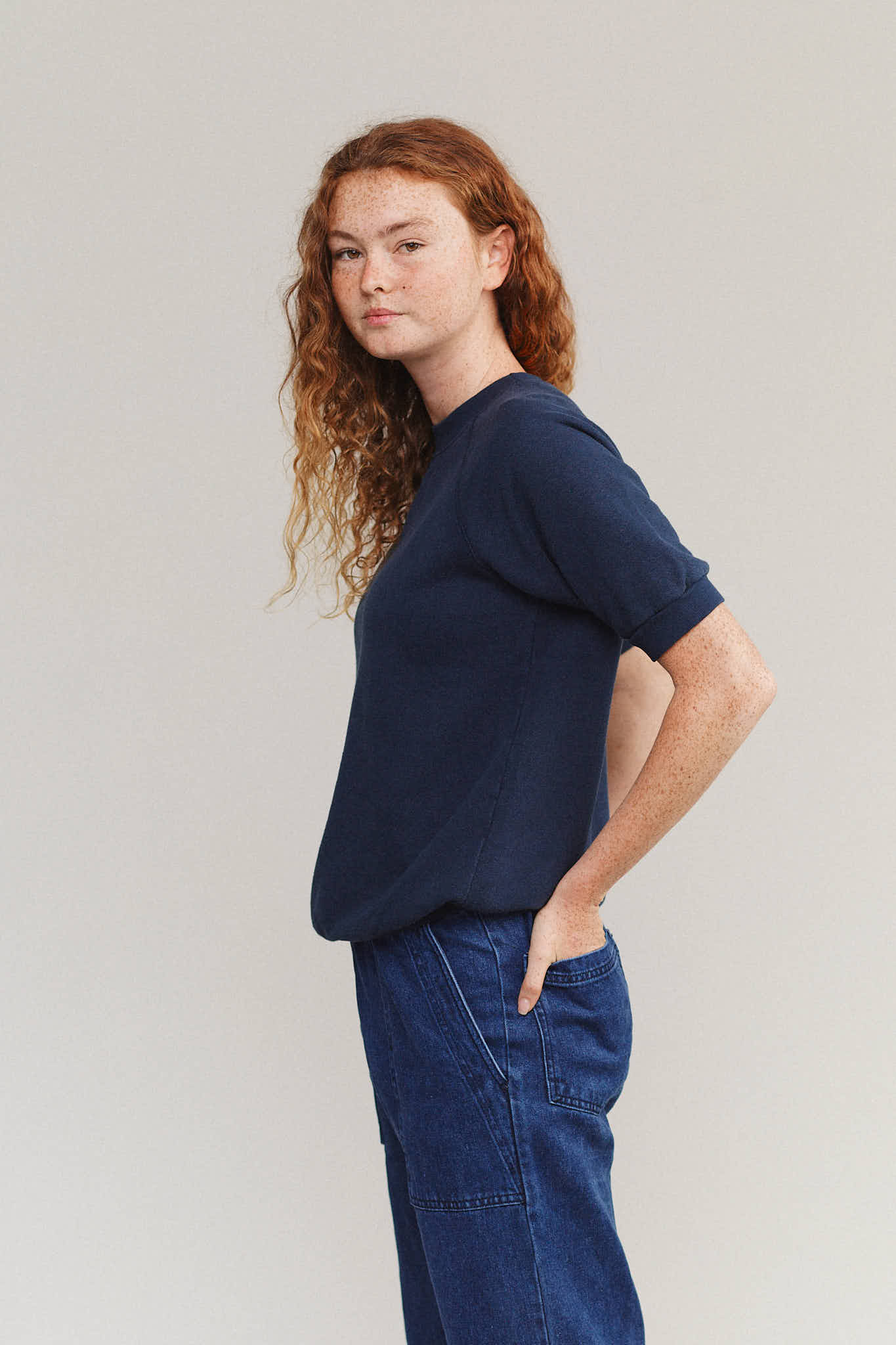 Short Sleeve Raglan Fleece Sweatshirt - Image 7